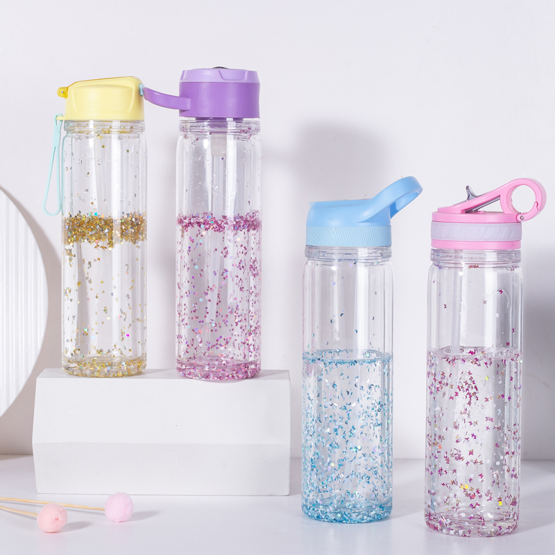 Glitzergel-Wasserflasche aus Kunststoff, 1113 g, 550 ml