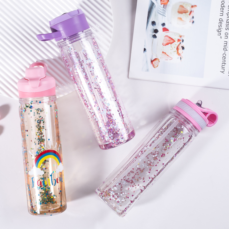 Glitzergel-Wasserflasche aus Kunststoff, 1113 g, 550 ml