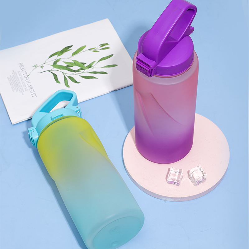 Große Wasserflasche mit geradem Körper DF20144-2,2 l