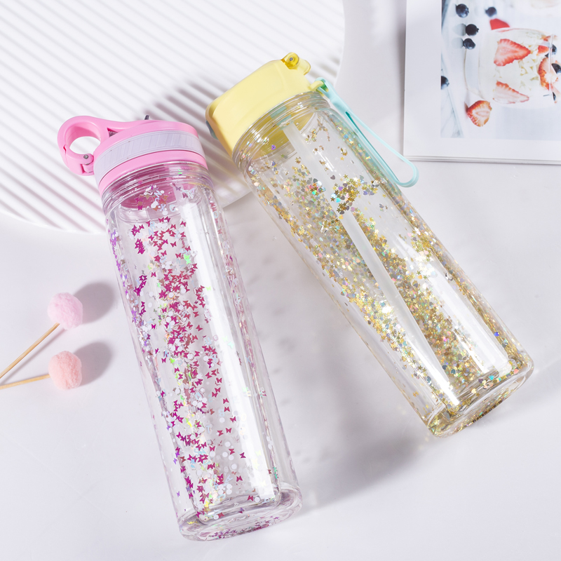 Glitzergel-Wasserflasche aus Kunststoff, 1113 g, 550 ml