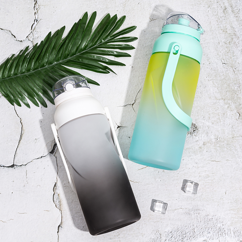 Große Wasserflasche mit geradem Körper DF20144-2,2 l