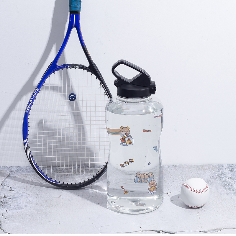 Gerade Wasserflasche mit tragbarem Griff DF201437