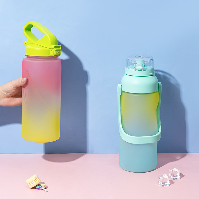 Große Wasserflasche mit geradem Körper DF20144-2,2 l