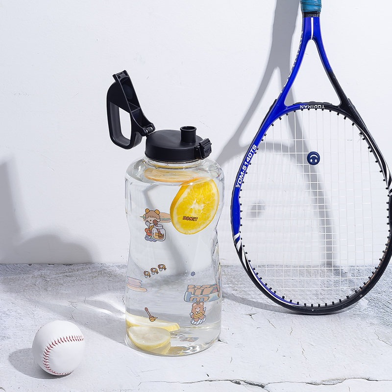Gerade Wasserflasche mit tragbarem Griff DF201437