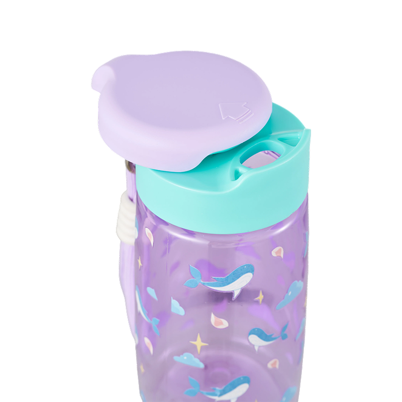 Plastikwasserflasche mit Druckdeckel, 500 ml/800 ml