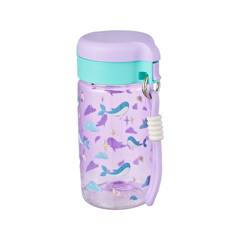 Plastikwasserflasche mit Druckdeckel, 500 ml/800 ml