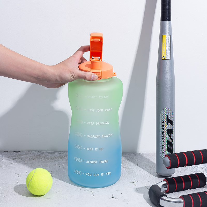 Gerade Wasserflasche mit tragbarem Griff DF201437