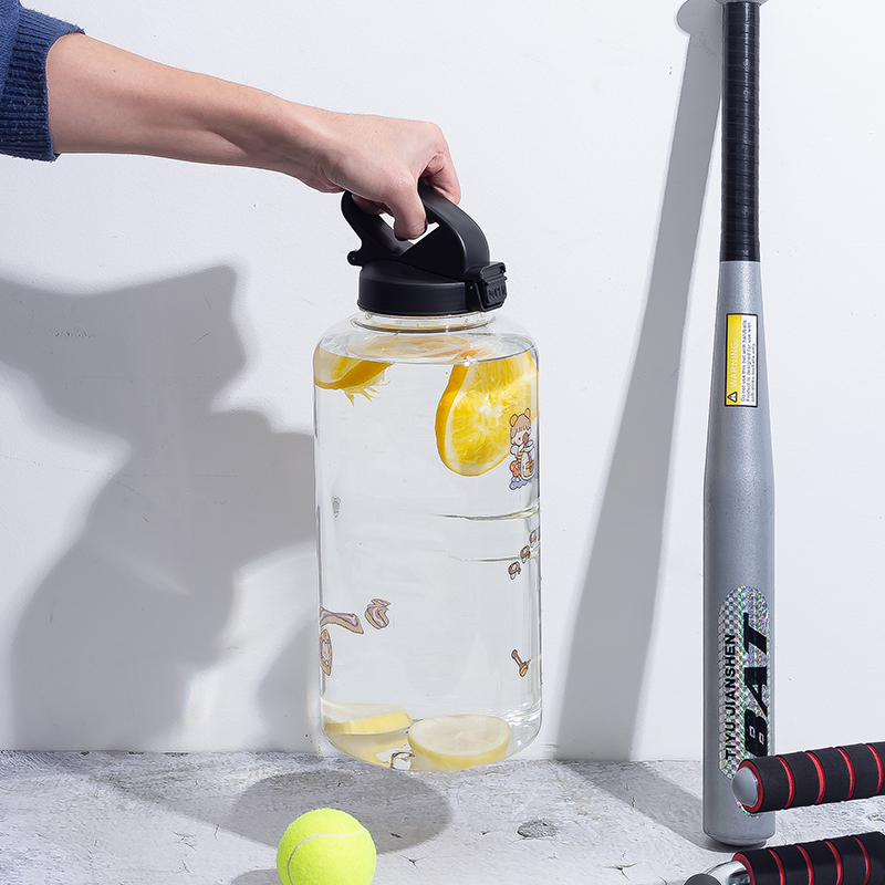 Gerade Wasserflasche mit tragbarem Griff DF201437