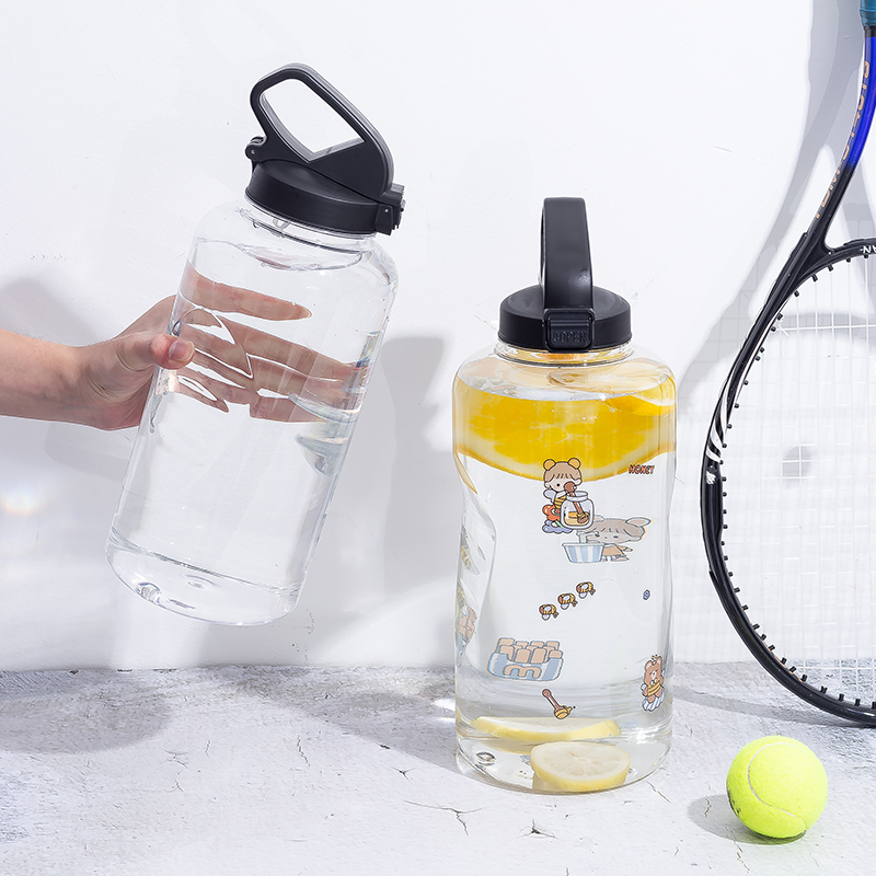 Gerade Wasserflasche mit tragbarem Griff DF201437