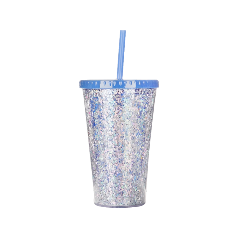 Doppelwandiger Glitzer-Breitmundbecher S9097-16oz