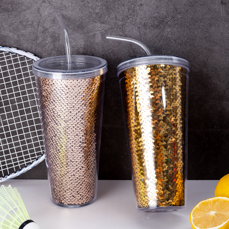 Pailletten-Strohbecher 9098H-20oz