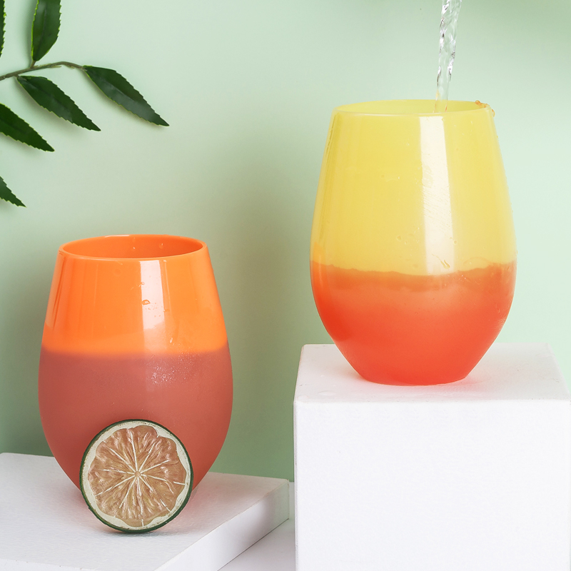 Weinbecher in Eierform mit Farbwechsel 8080-580 ml