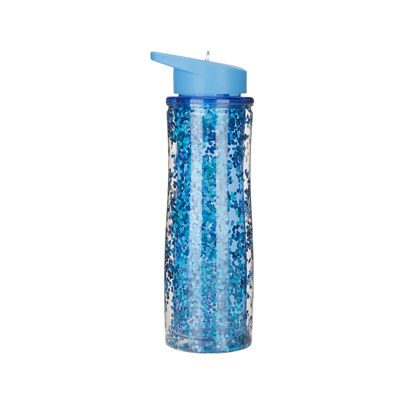 Plastikwasserflasche mit vierrippigem Deckel S1177
