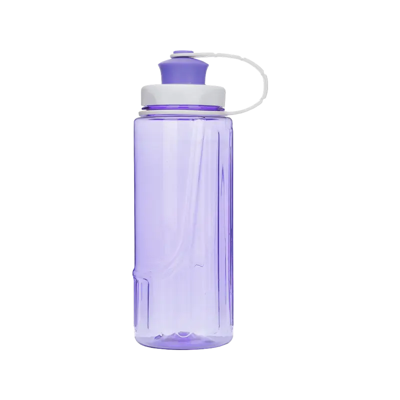 Gewellte runde Plastikwasserflasche 1804 700 ml