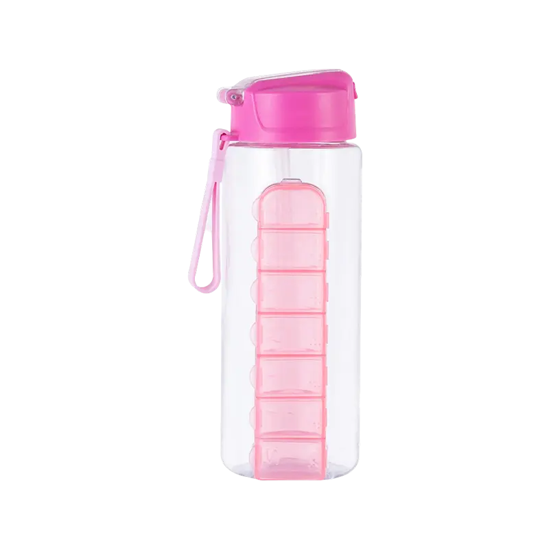 Plastikwasserflasche im Pillendosen-Stil 1813, 730 ml