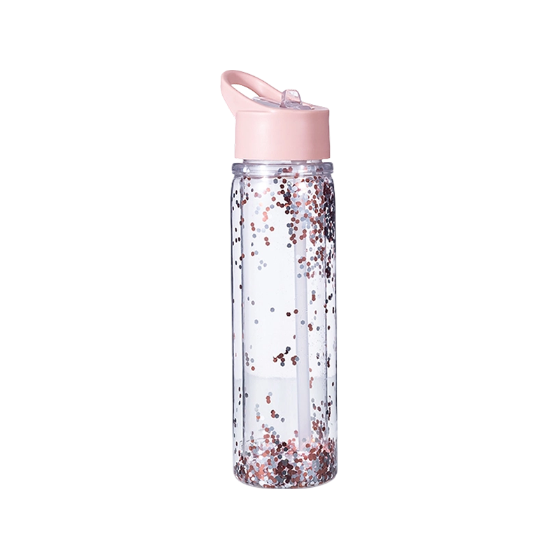 Bunte doppelwandige Plastikwasserflasche DF1113 570 ml