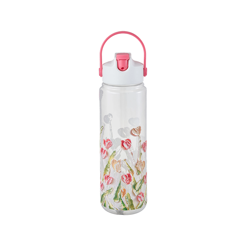 Kunststoff-Wasserflasche mit Schiebedeckel