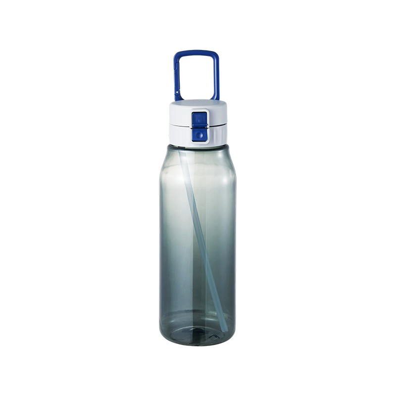 Kunststoff-Wasserflasche mit zwei Trinkdeckeln